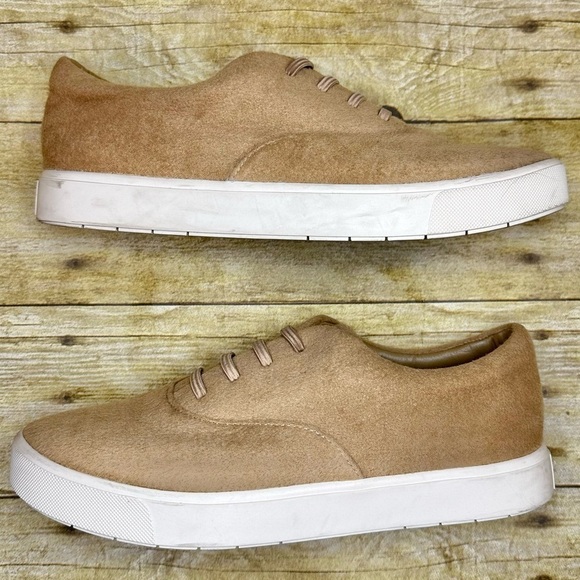 Vince Blair Lace Up Low Top Sneaker Tan Camel Soft - Picture 4 of 12